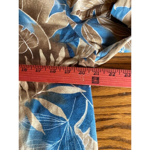 Alfred Dunner Blouse Size Large 95% Cotton Distressed Look Beaded V Neck Floral - Picture 6 of 8